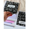 Velký notes A5 - černá Počmáraná