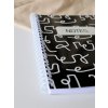 Velký notes A5 - černá Počmáraná