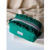 Kosmetická taška s kanýrkem - smaragdová