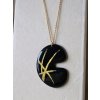 Náhrdelník - céčko černá tahy