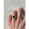 Cínový prsten - černá vel. 51,5