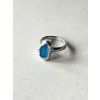Cínový prsten - modrá vel. 50