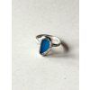 Cínový prsten - modrá vel. 50