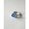 Cínový prsten - modrá vel. 48