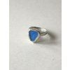 Cínový prsten - modrá vel. 48