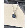 Cínový náhrdelník - modrá a antracit
