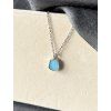 Cínový náhrdelník - světle modrá