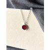 Cínový náhrdelník - červená
