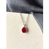 Cínový náhrdelník - červená