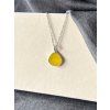Cínový náhrdelník - žlutá