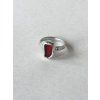 Cínový prsten - červená vel. 51