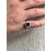 Cínový prsten - modrá vel. 52,5