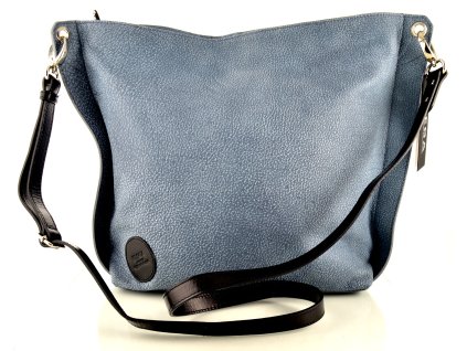 CROSSBODY HOBO MALÉ ELEGA BRIGITTE JEANSOVĚ MODRÁ/ČERNÁ