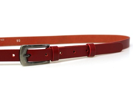 Červený úzký dámský opasek - Penny Belts