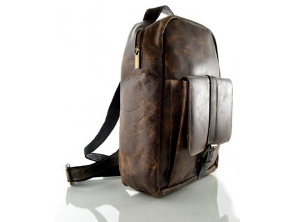 Kožený batoh Arwel - hnědý rustik
