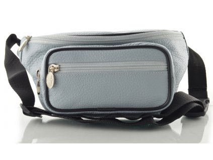 Kožená ledvinka Hajn - světle modrá