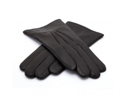 Klasické černé pánské kožené rukavice Bohemia Gloves