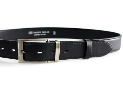 Společenský černý kožený opasek  110 cm - Penny Belts