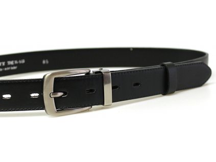 Společenský černý kožený opasek - Penny Belts