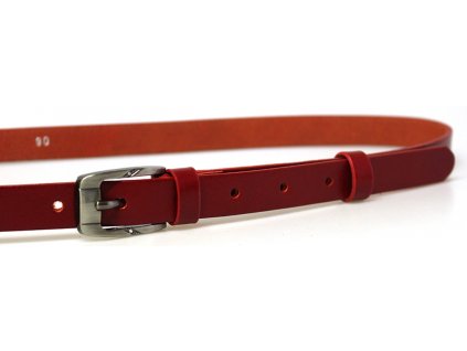 Červený úzký dámský opasek - Penny Belts