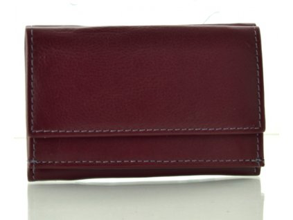 Kožená mini peněženka - rubín