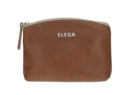 Kožená kosmetická etue Elega - hnědá