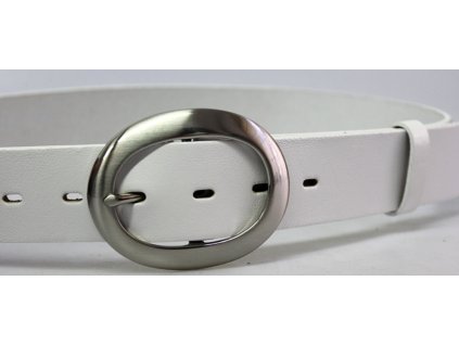 Bílý kožený dámský opasek - Penny Belts