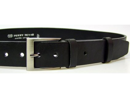 Nadměrný černý kožený opasek - Penny Belts