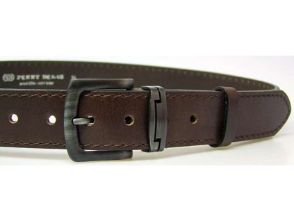 Nadměrný 140 cm dlouhý hnědý kožený opasek - Penny Belts