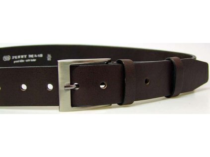 Tmavě hnědý kožený opasek - Penny Belts 100 cm