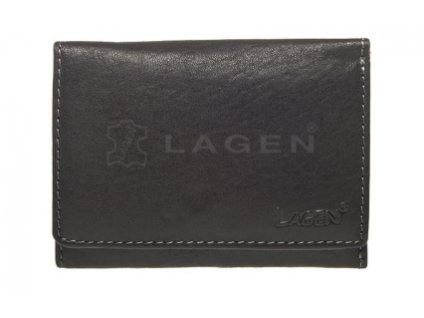 Menší kožená peněženka Lagen - černá