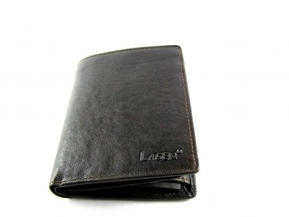 Kožená peněženka Lagen - tmavě hnědá