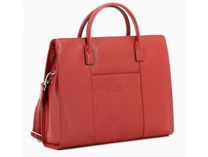 Dámská kožená manažerská taška Hexagona - červená