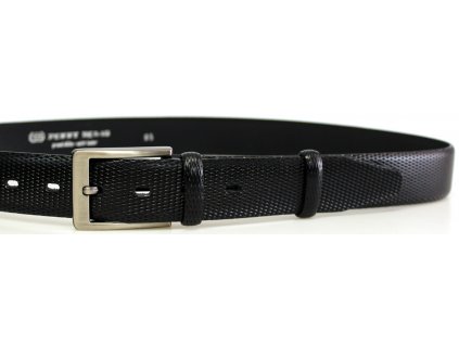 Společenský černý kožený opasek 110 - Penny Belts