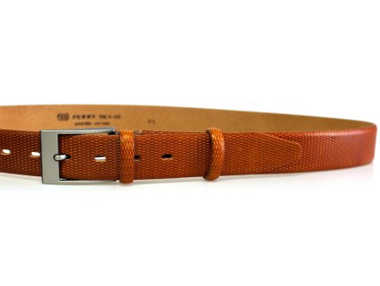 Společenský hnědý kožený opasek - Penny Belts