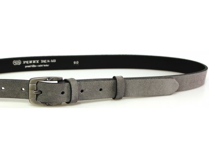 Šedý semišový dámský opasek 95 cm - Penny Belts