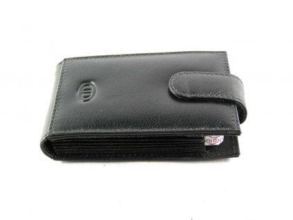 Kožené pouzdro na vizitky, platební karty - černá