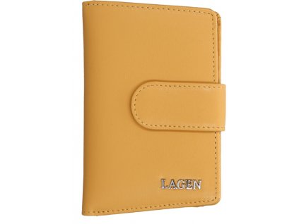 Kožená peněženka Lagen - žlutá
