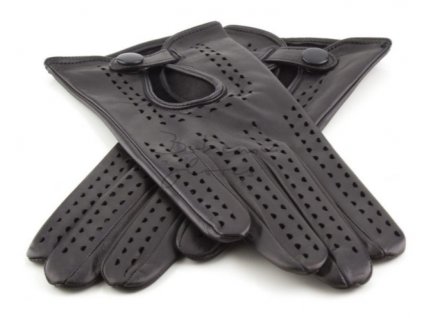 Dámské kožené řidičské rukavice Bohemia gloves - černé