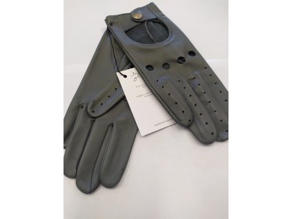 Dámské kožené řidičské rukavice Bohemia gloves - šedé