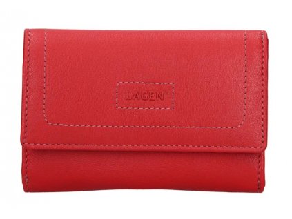 Kožená peněženka Lagen - červená