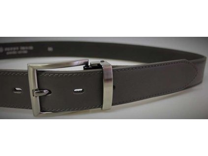 Společenský šedý kožený opasek - Penny Belts