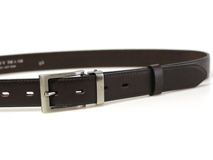 Tmavě hnědý kožený opasek 110 cm - Penny Belts