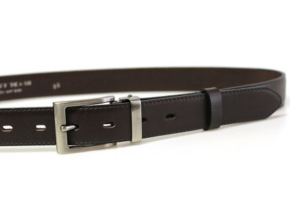 Tmavě hnědý kožený opasek - Penny Belts