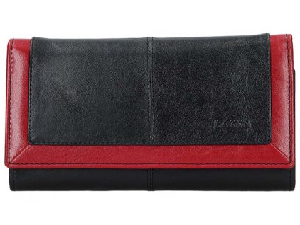 Luxusní kožená peněženka Lagen - černočervená
