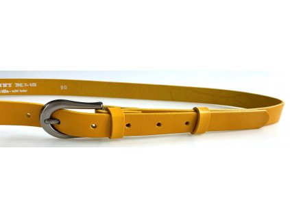 Žlutý kožený dámský opasek 95 cm Penny Belts