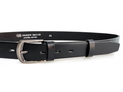 Černý 3cm kožený dámský opasek Penny Belts 100 cm