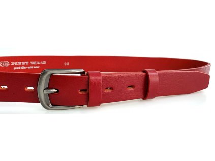 Červený kožený dámský opasek 95 cm Penny Belts