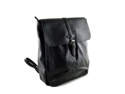 Koženkový batoh Melanie Paris - černý