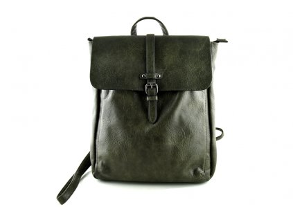 Koženkový batoh Melanie Paris - zelený